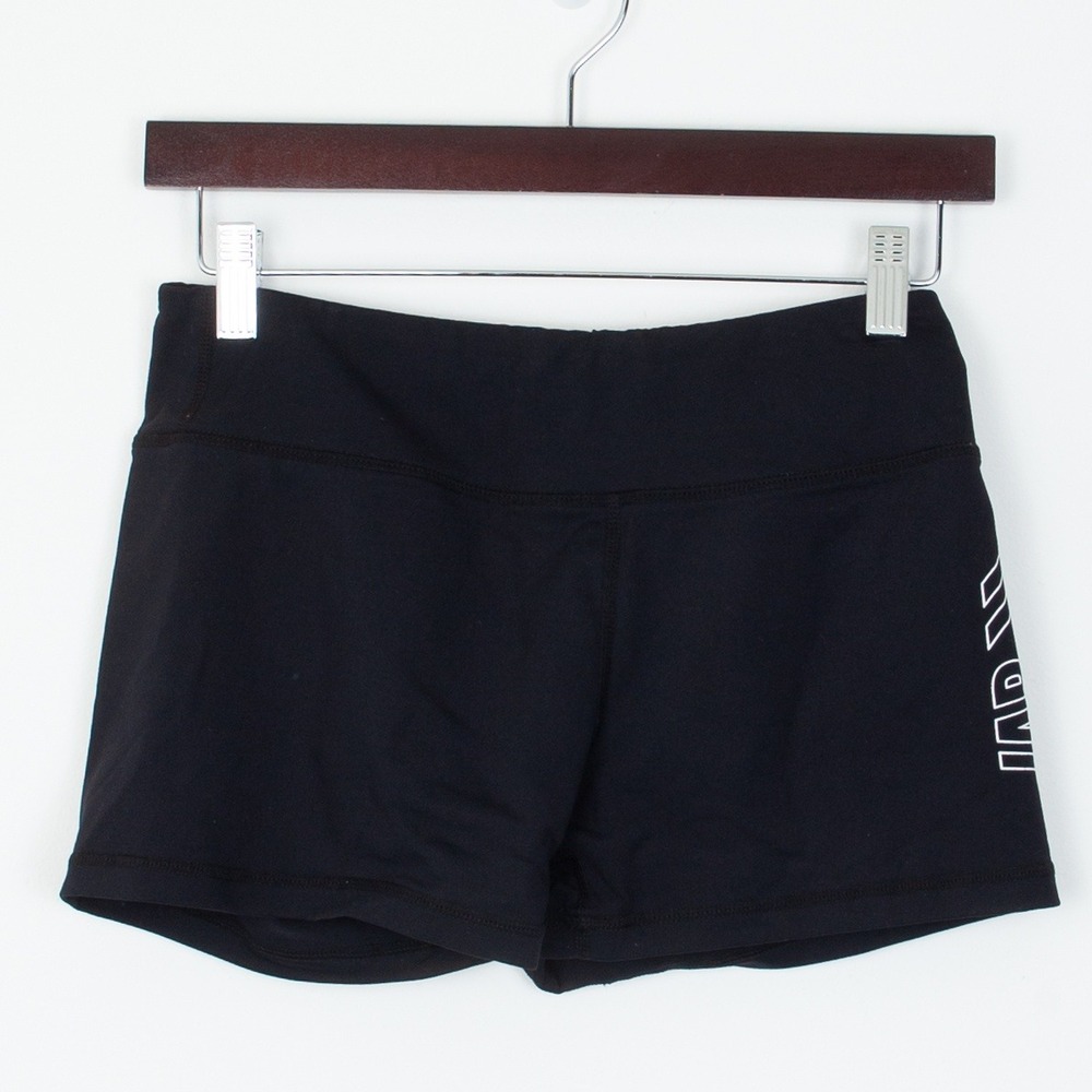IAB MFG Womens Black Performance Workout Shorts Size Medium Athletic Activewear